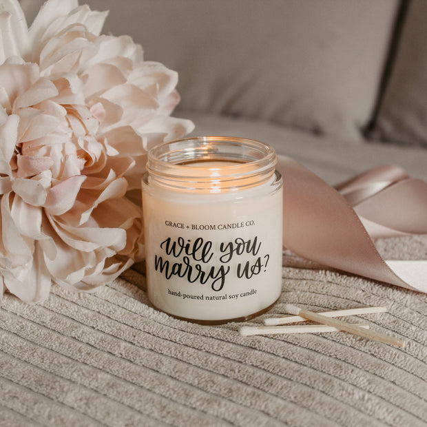 Will You Marry Us Proposal Candle Gift Box| Be Our Officiant Wedding Gift for Minister, Priest, Can't Say I Do Without You