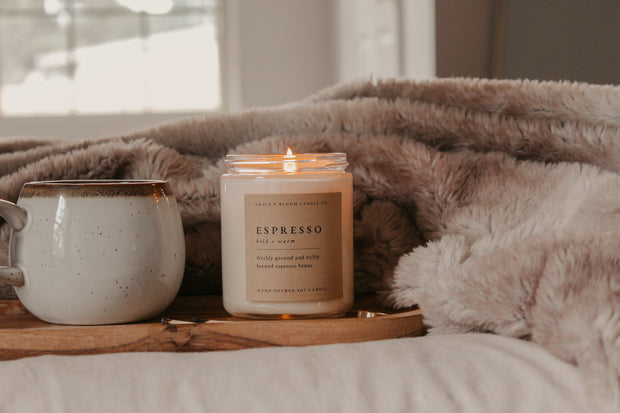 Perfect for book lovers, our Grace + Bloom literary candles are hand-crafted in our sunny shop from natural soy wax with cotton wicks for a clean burn experience, while their modern and minimalist design adds a special touch to any home. With warm, book-inspired scents and a cozy glow, you can create the perfect ambiance for unwinding and curling up with a good book! They also make a thoughtful and sophisticated gift idea for your favorite bookworm.